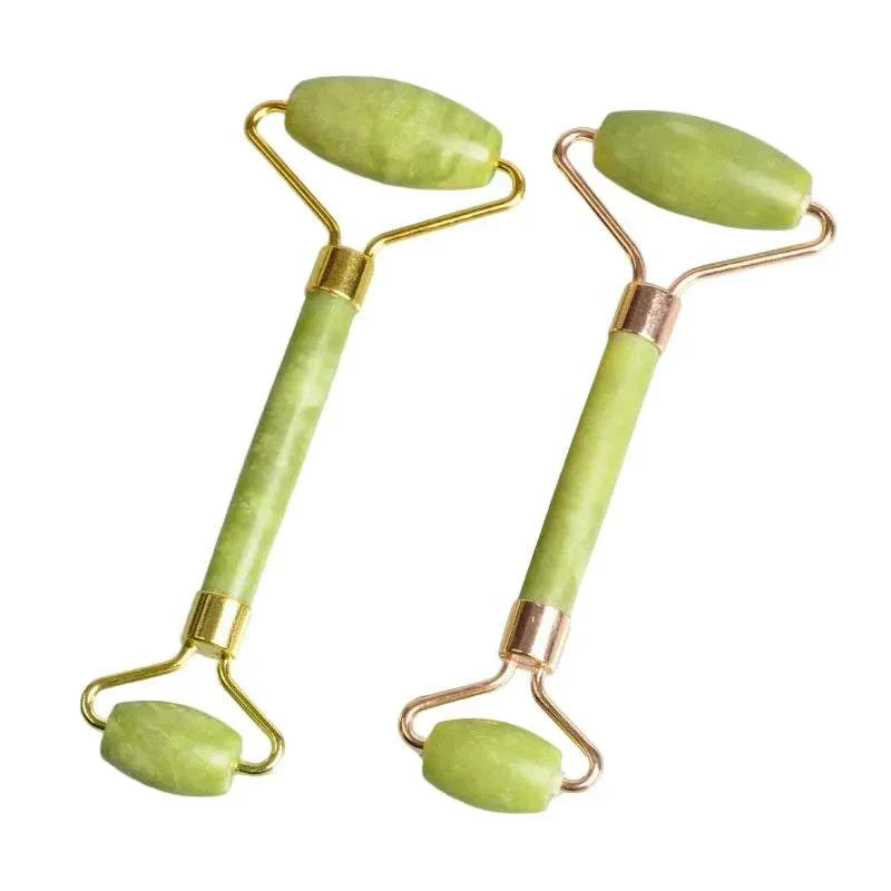 Gua Sha Face Massager roller made of natural stone for facial contouring and lymphatic drainage