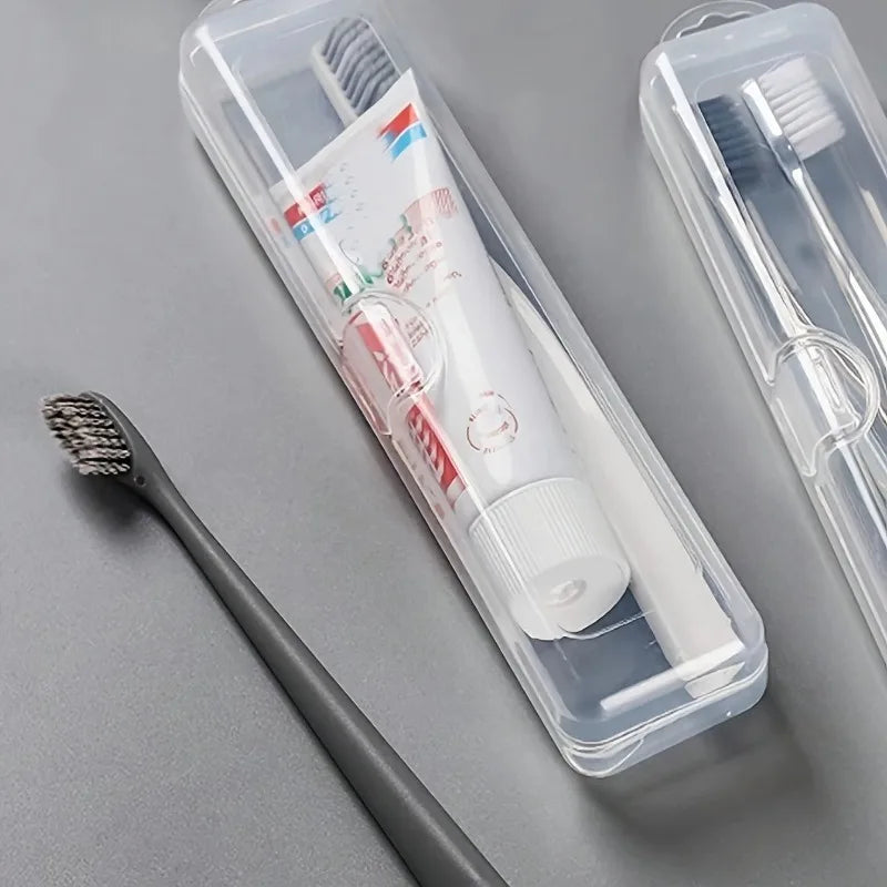 Transparent Travel Toothbrush Organizer