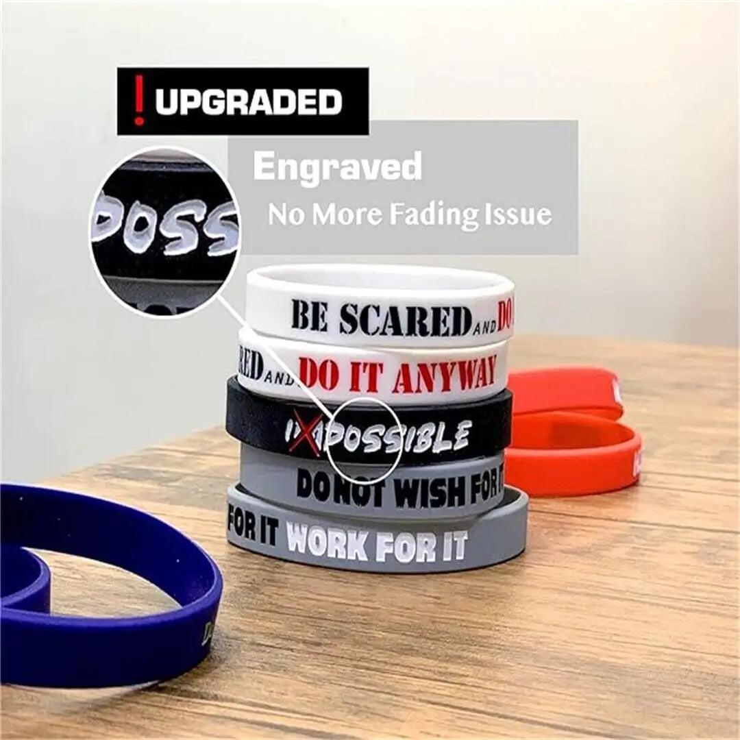 Motivational Silicone Wristbands