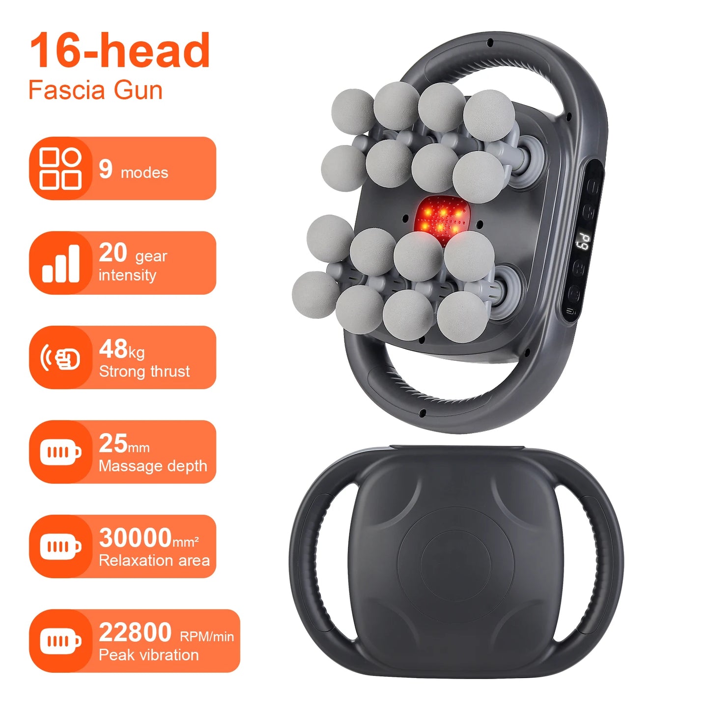 16-Head High-Frequency Vibration Massage Gun