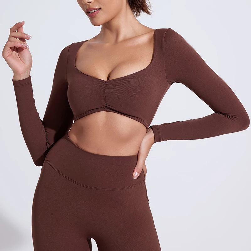 Women’s Long Sleeve Yoga Crop Top