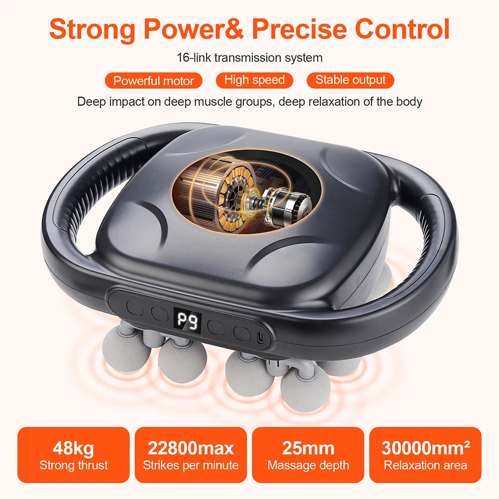16-Head High-Frequency Vibration Massage Gun
