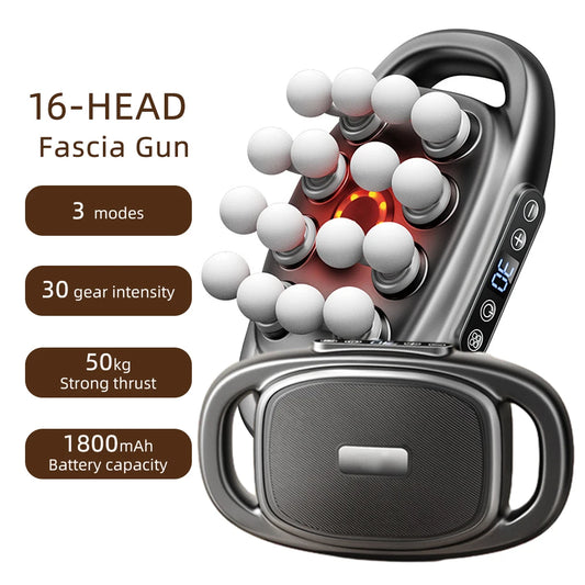 16-Head High-Frequency Vibration Massage Gun