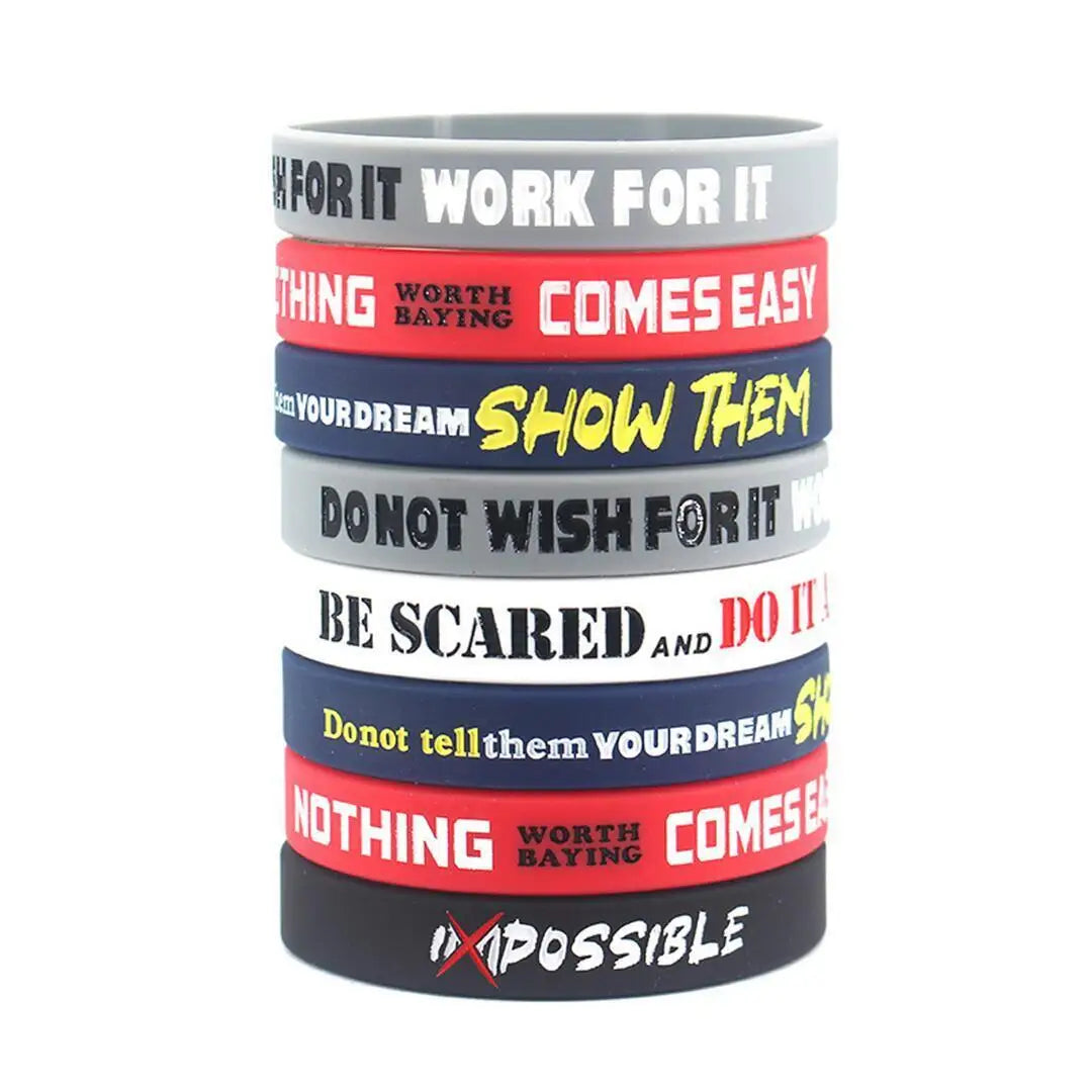 Motivational Silicone Wristbands