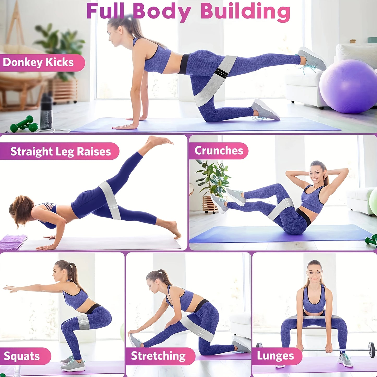 Fabric Resistance Bands Set