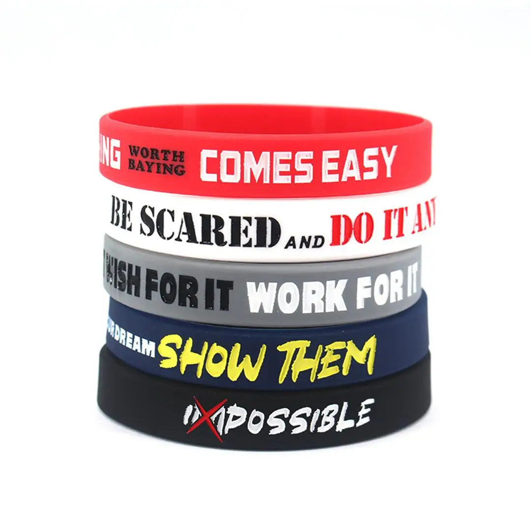Motivational Silicone Wristbands