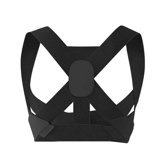 Back posture corrector with adjustable straps and breathable mesh for pain relief and posture improvement