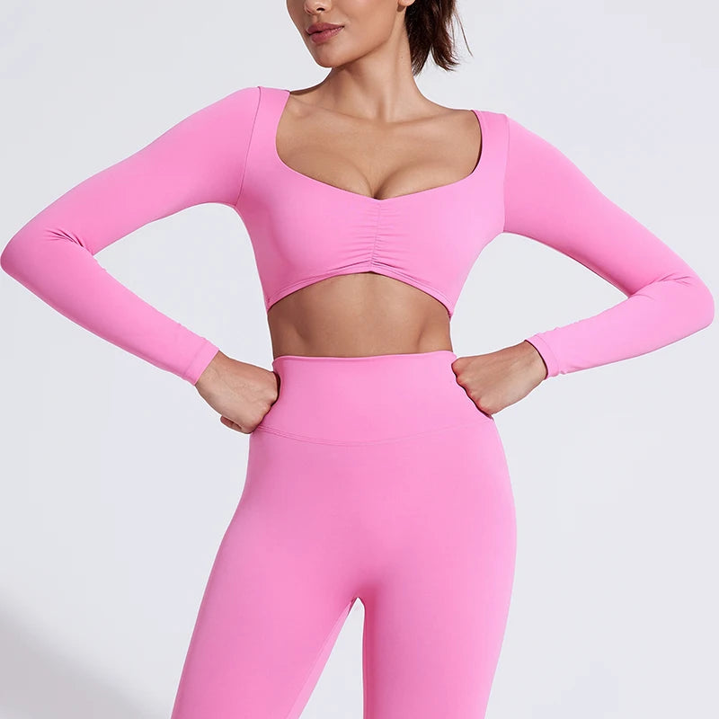 Women’s Long Sleeve Yoga Crop Top