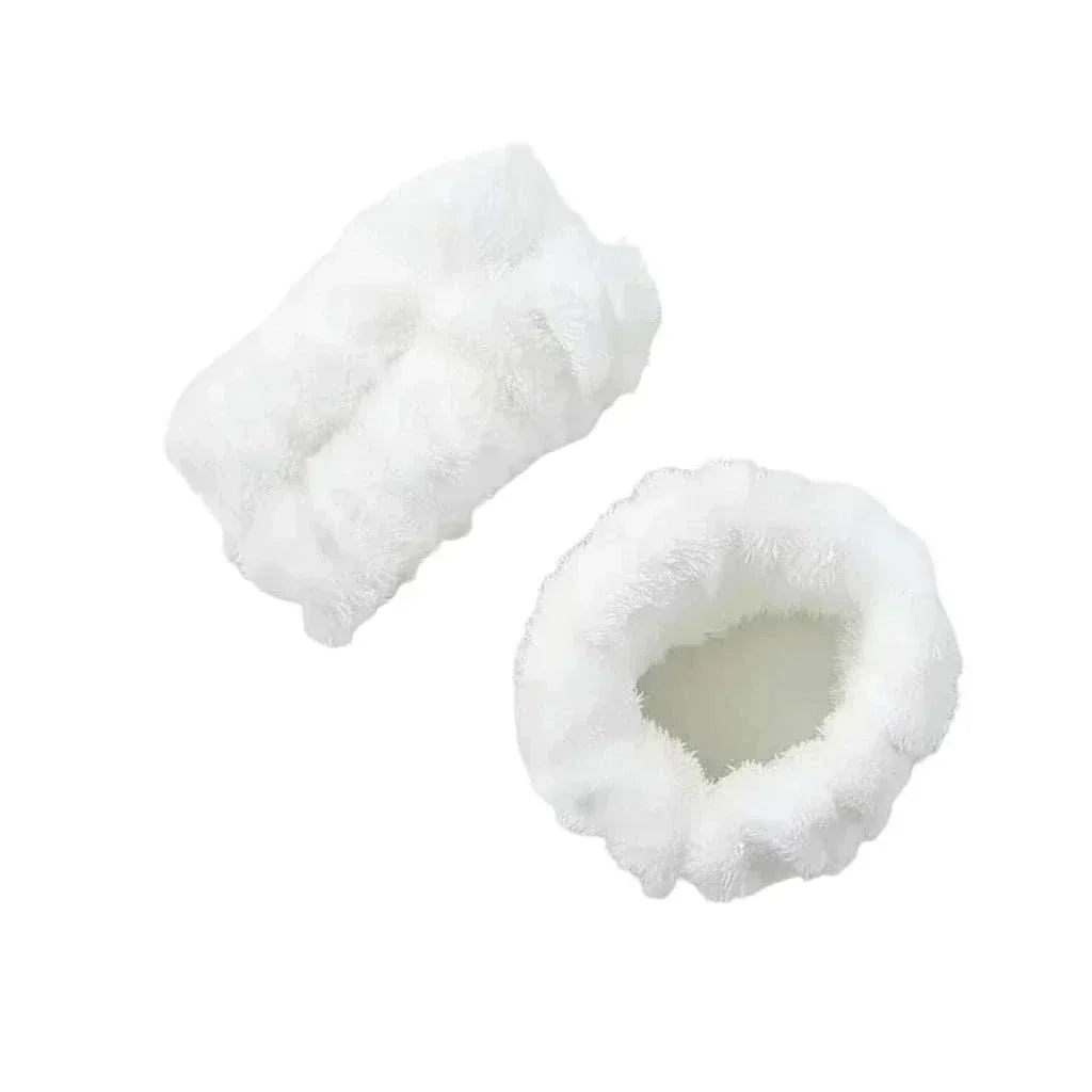 Colorful soft flannel face washing wristbands for moisture control and wrist protection