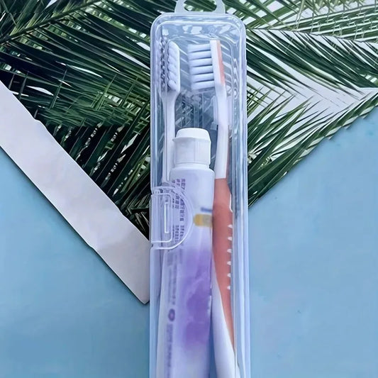 Transparent Travel Toothbrush Organizer