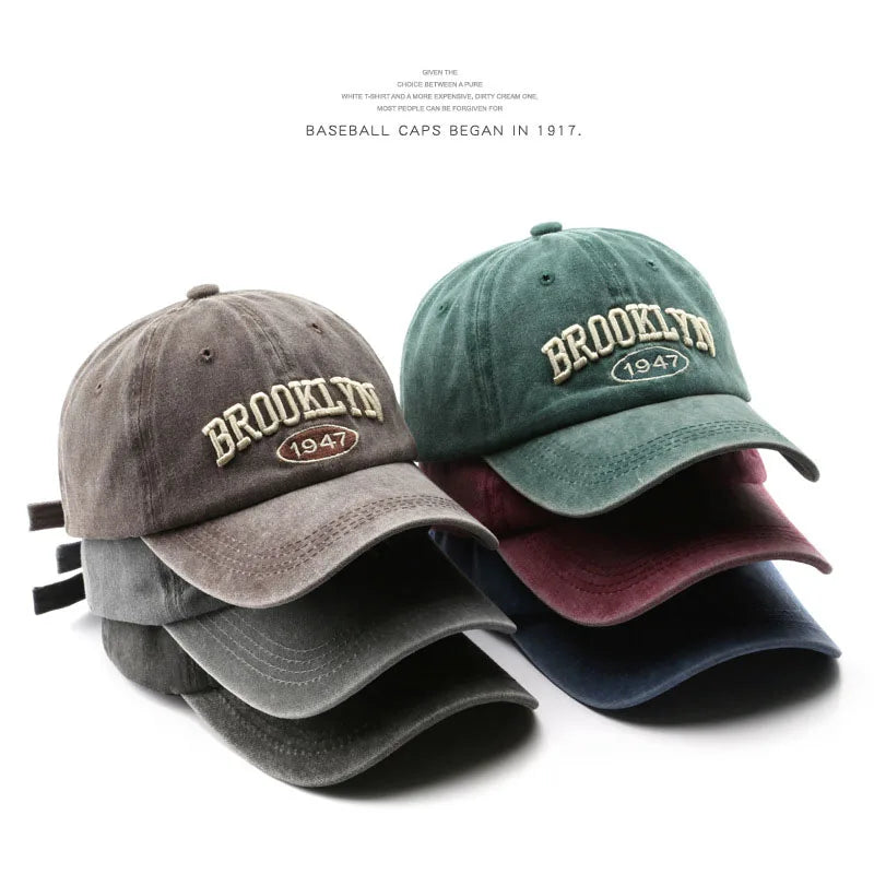 Retro Brooklyn Embroidered Baseball Cap