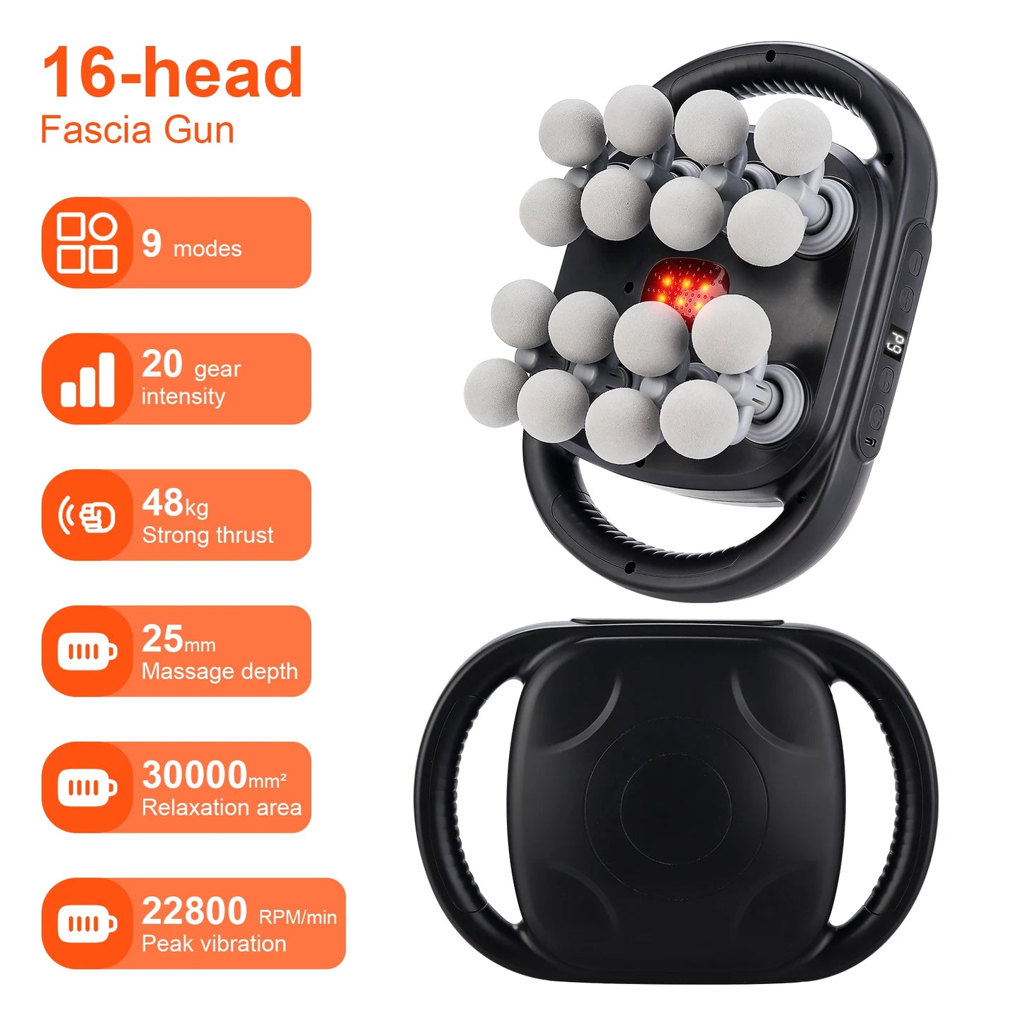 16-Head High-Frequency Vibration Massage Gun