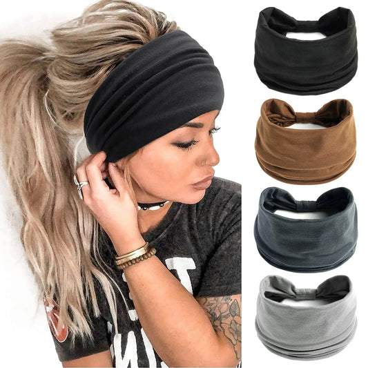 Wide Cotton Headbands for Women