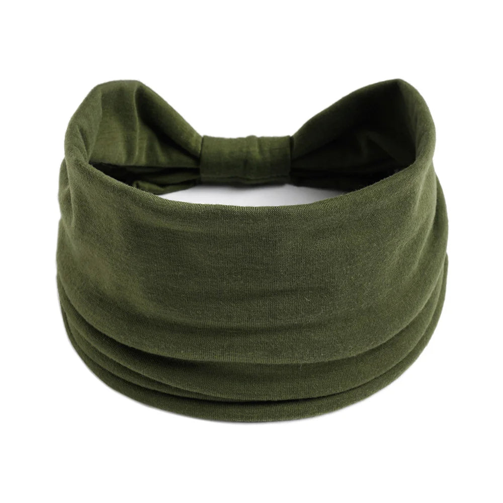 Wide Cotton Headbands for Women