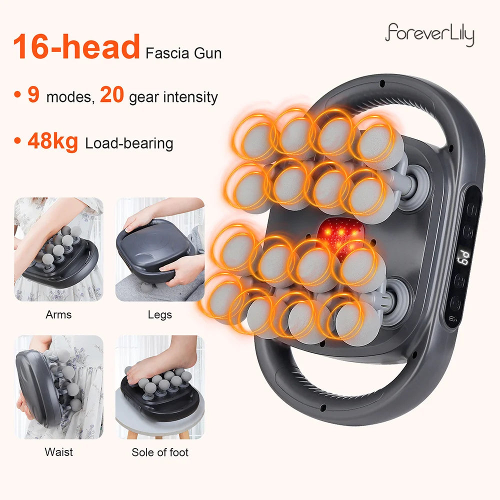 16-Head High-Frequency Vibration Massage Gun