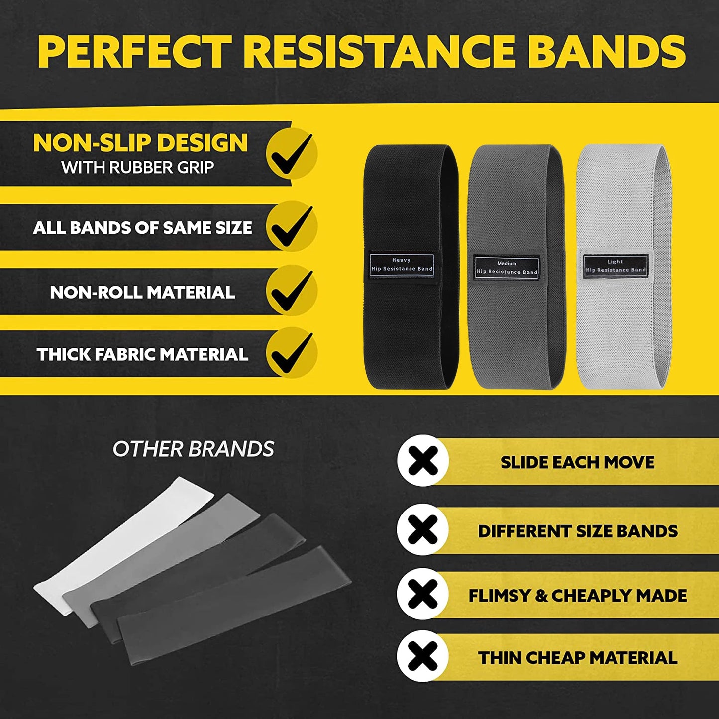 Fabric Resistance Bands Set